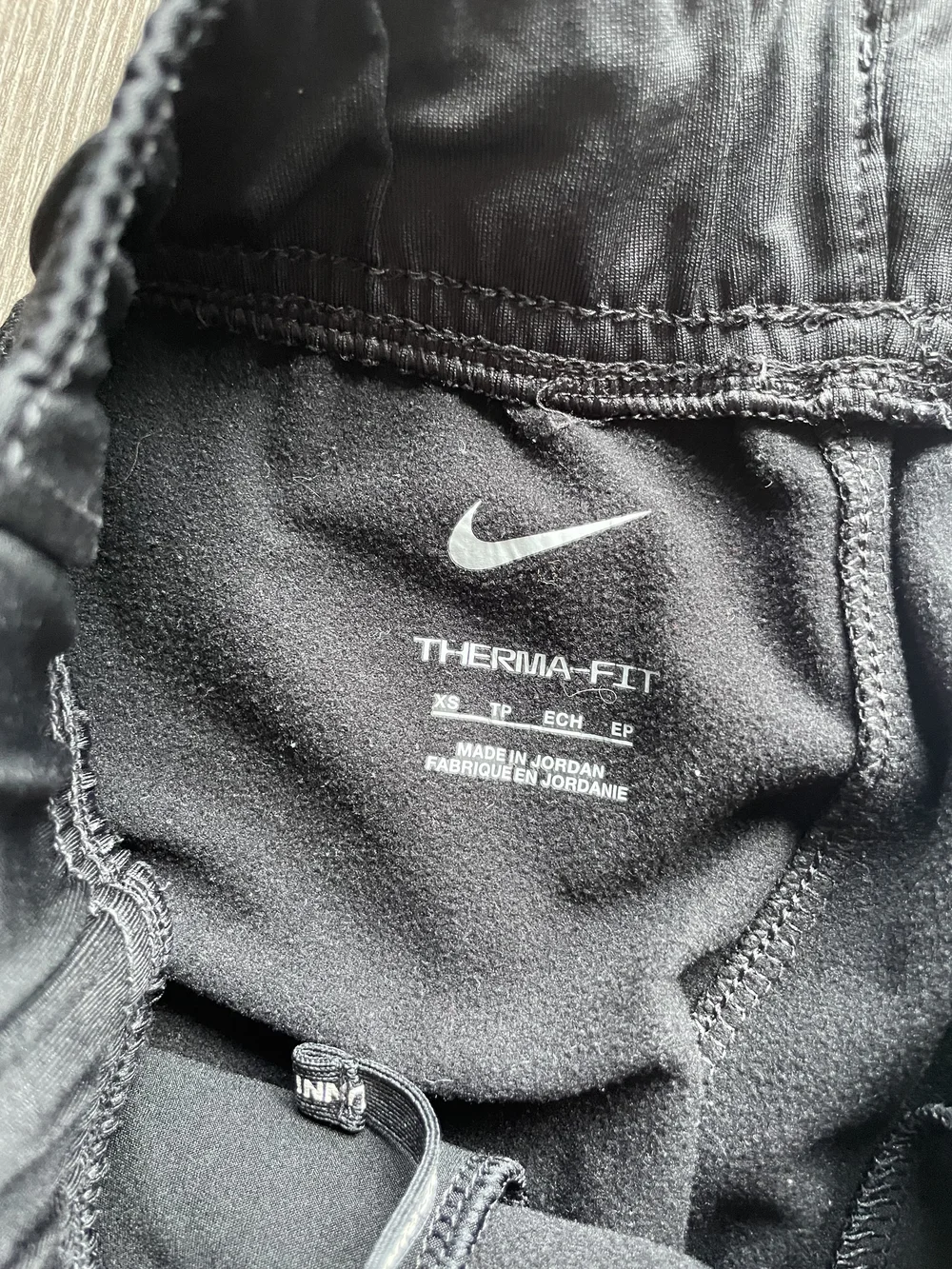 Nike Black Track Pants with White Swoosh